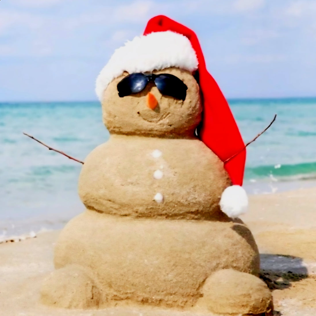 Snowman on the Beach