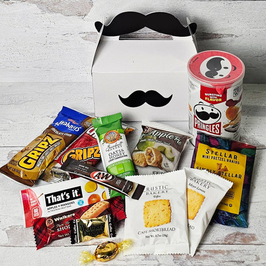 A Stache of Snacks Gift Box